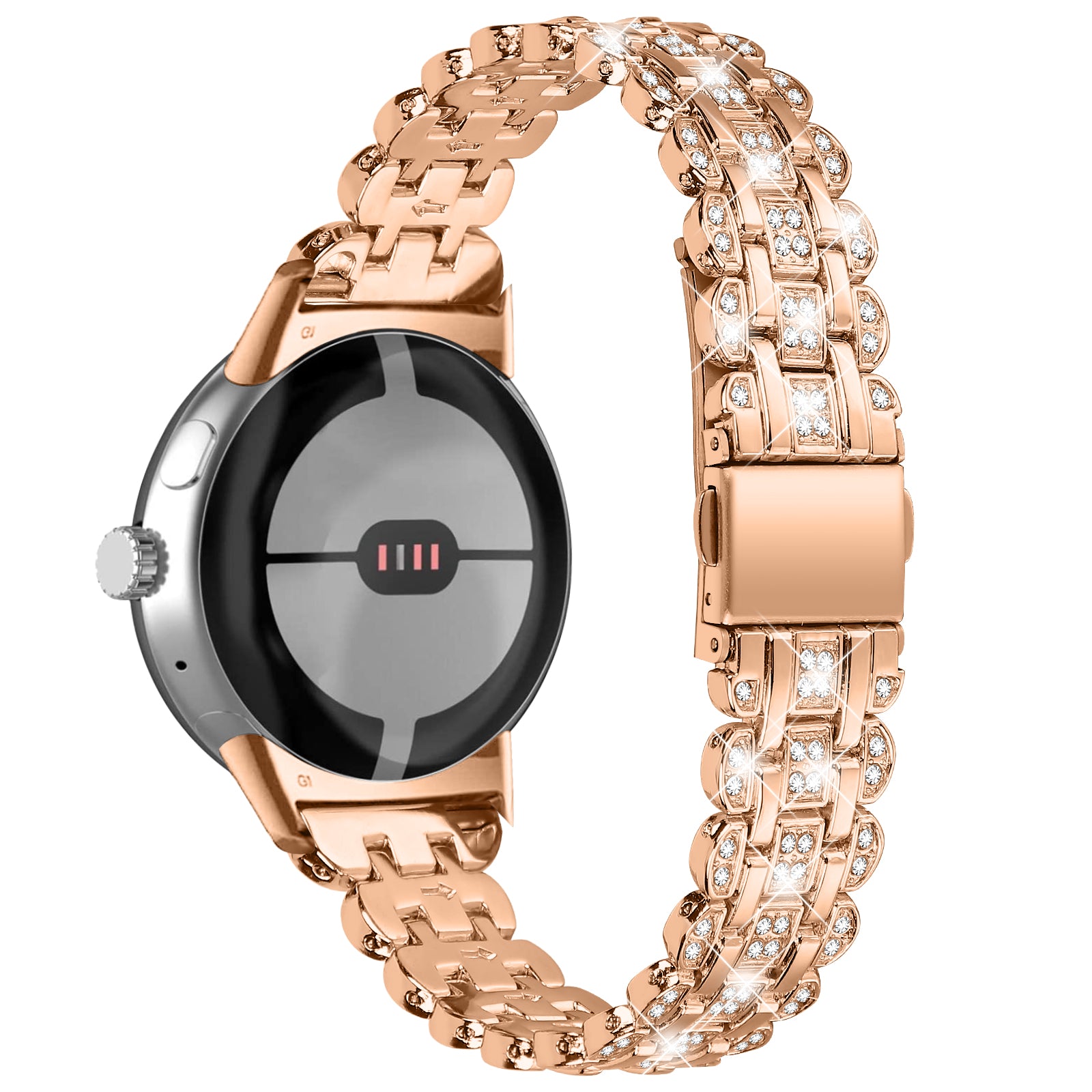 Metal Watch Band For Google Pixel Watch 2 Pixel Watch Rhinestone Decor Replacement Strap Wrist Band Metal Watch Band For Google Pixel Watch 2 Pixel Watch Rhinestone Decor Replacement Strap Wrist Band
